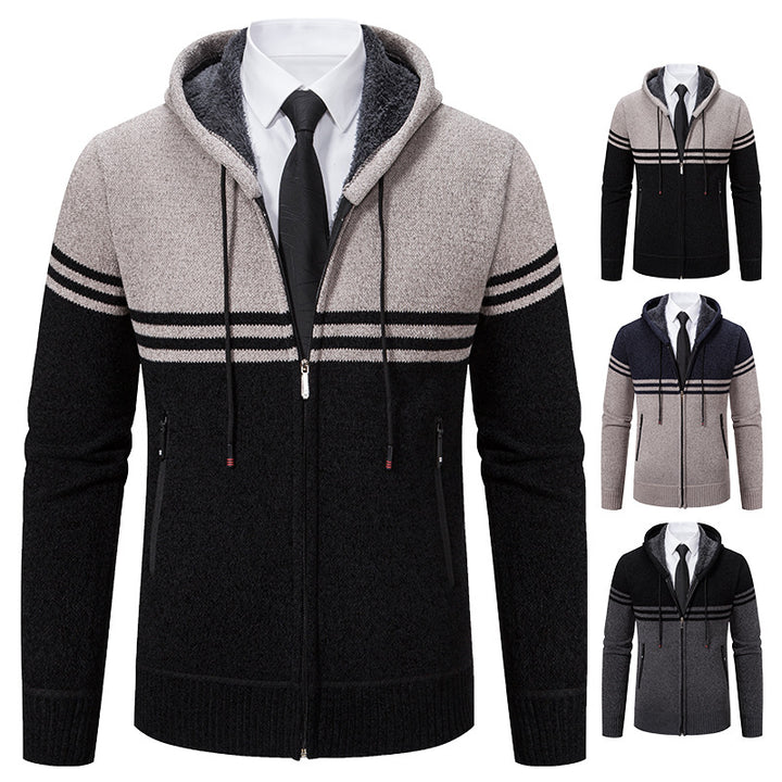 Herren modische Kapuzenjacke mit strukturiertem Design Echoarchiv