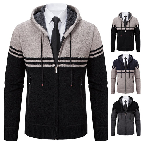 Herren modische Kapuzenjacke mit strukturiertem Design Echoarchiv