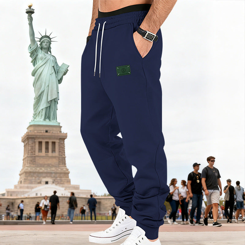 Herren Slim-Fit Sweat-Jogger mit elastischem Bund, Tunnelzug und gerippten Bündchen – Sorevano