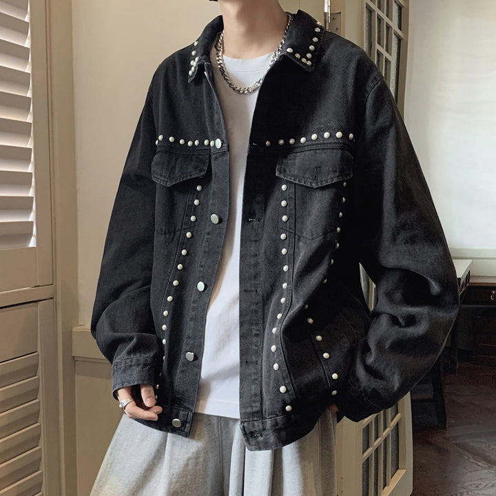 Herren Modische Oversized Jeansjacke Echoarchiv