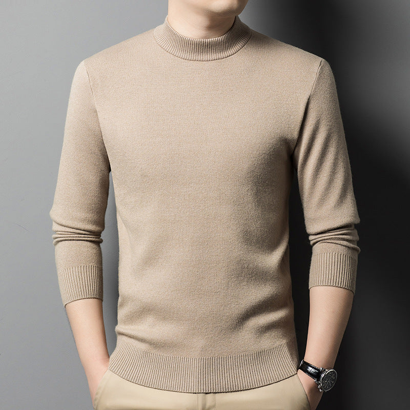 Herren edler Rundhals-Pullover aus feinem Wollmix Echoarchiv
