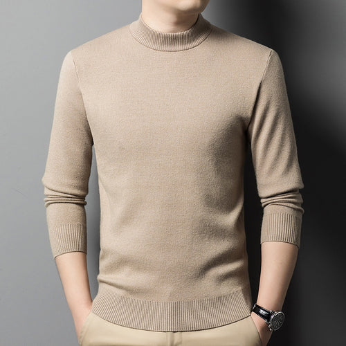Herren edler Rundhals-Pullover aus feinem Wollmix Echoarchiv