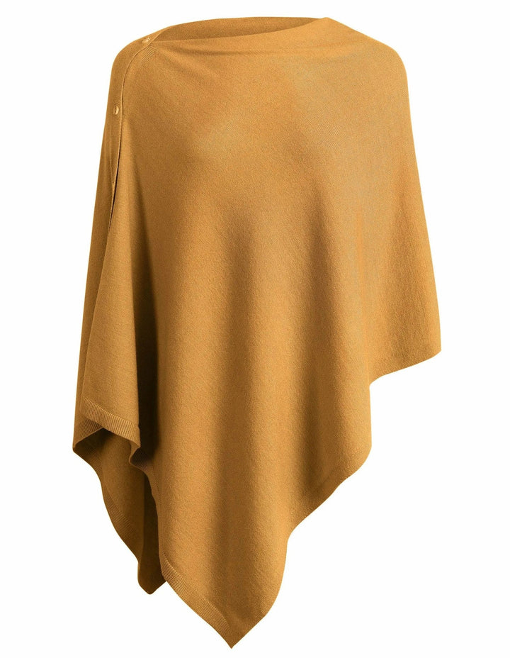 Damen vielseitiger Poncho aus hochwertiger Materialmischung – Célinea