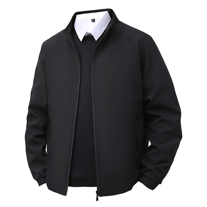 Herren Minimalistische Softshell-Bomberjacke mit Stehkragen, elastischen Bündchen & durchgehendem Reißverschluss Echo Archiv