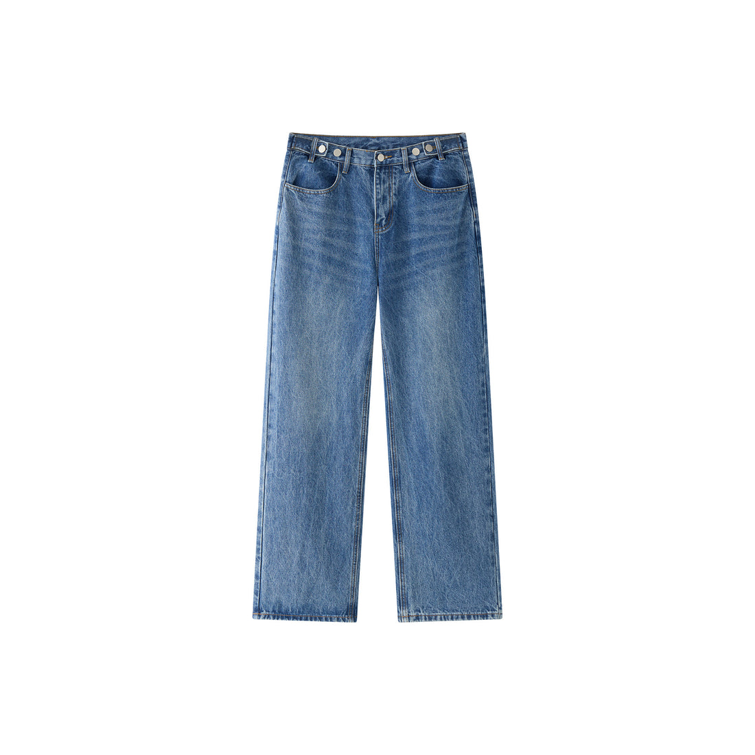 Damen Relaxte Vintage-Denim Baggy-Jeans mit hohem Bund und extra weitem Bein Echoarchiv