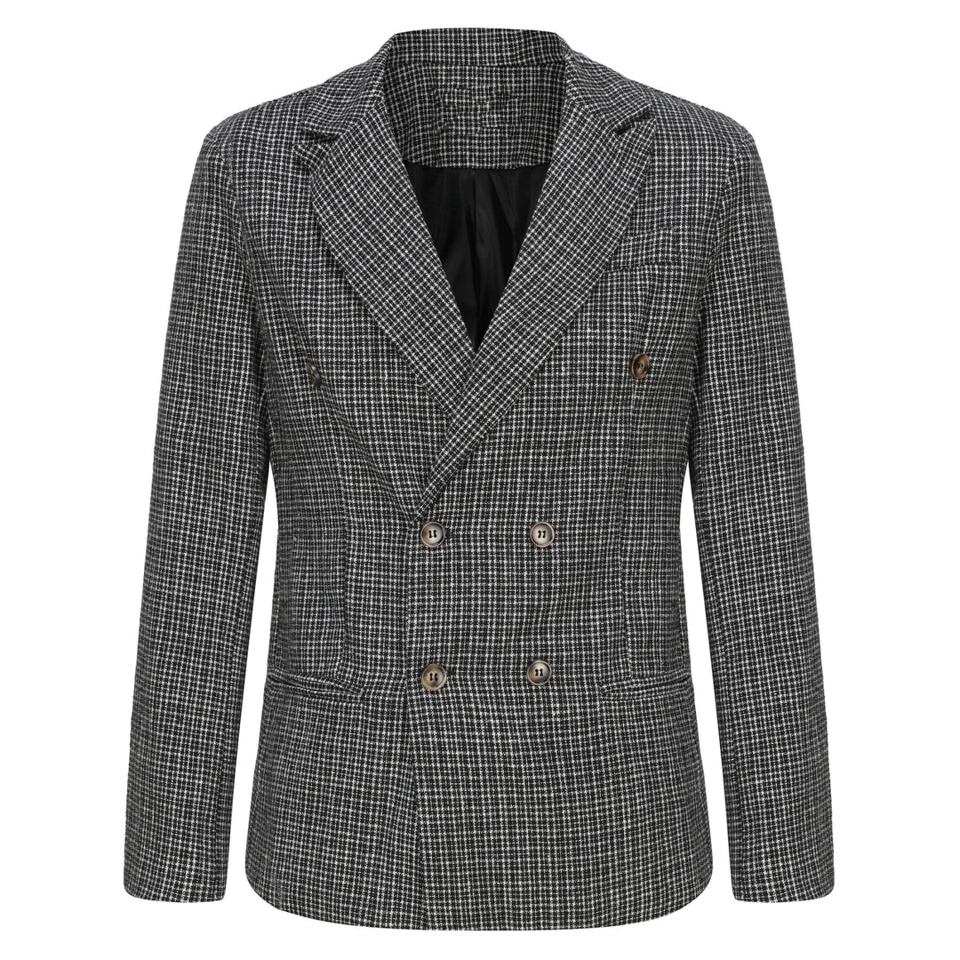 Herren Eleganter Karo-Bundle Blazer Echoarchiv