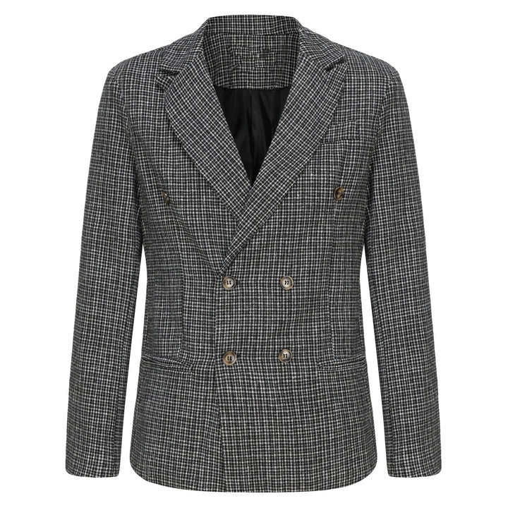 Herren Eleganter Karo-Bundle Blazer Echoarchiv