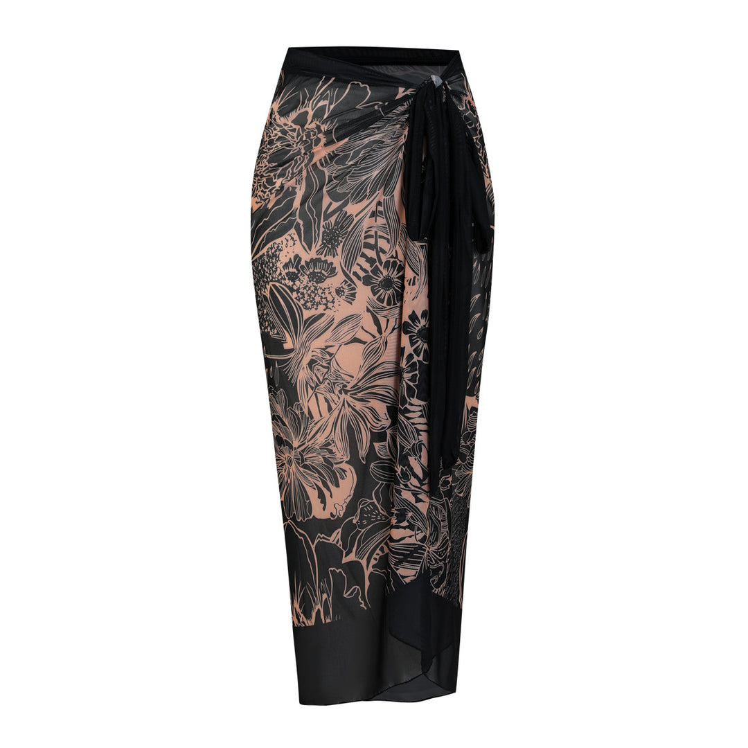 Damen Palazzo-Hose mit floralem Design und elastischem Bund Echo Archiv