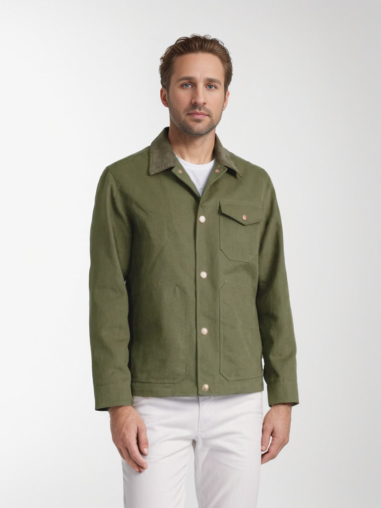 Herren zeitlose Jacke mit strukturiertem Design Echoarchiv