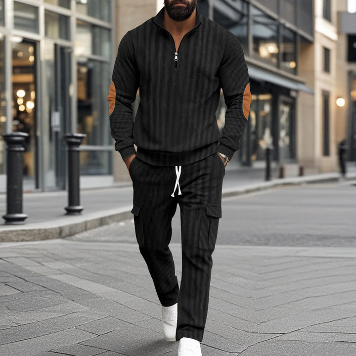Herren lässiges Sport-Outfit mit stylischem Reißverschluss und praktischen Taschen Echoarchiv