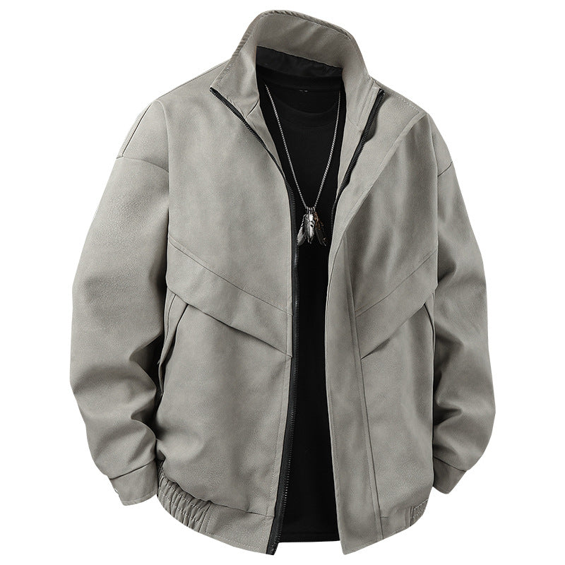 Herren moderne Freizeitjacke mit asymmetrischem Schnitt und funktionalen Taschen Echoarchiv