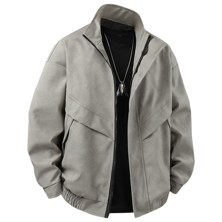 Herren moderne Freizeitjacke mit asymmetrischem Schnitt und funktionalen Taschen Echoarchiv