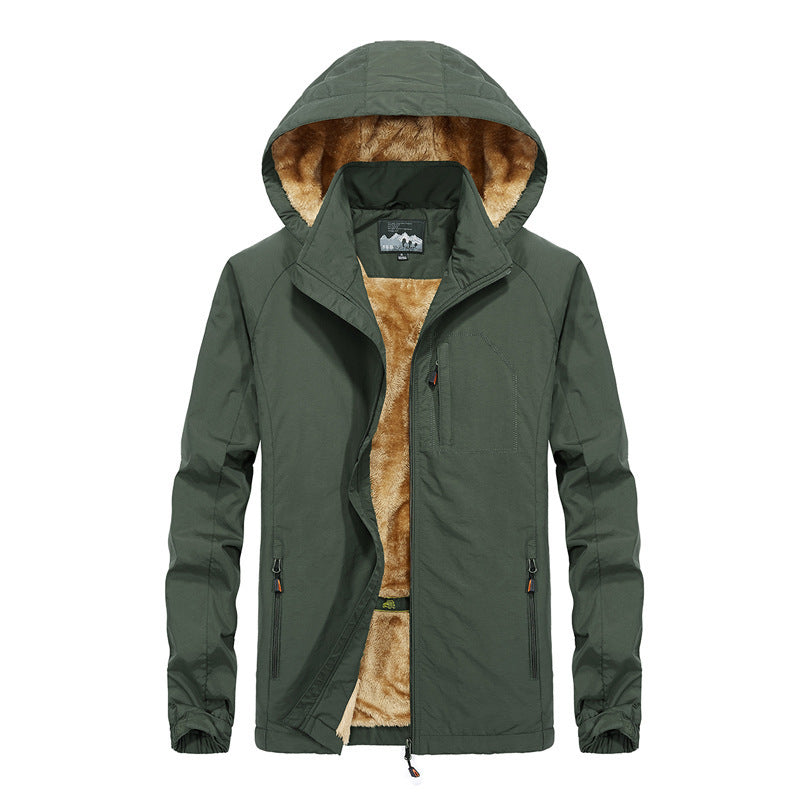 Herren Winddichte Softshell-Kapuzenjacke mit thermischer Teddyfutter-Innenlage Echo Archiv