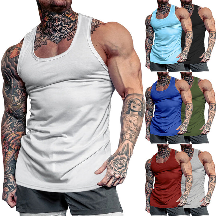 Herren Ärmelloses Sport-Tanktop aus atmungsaktivem Baumwollmix mit feuchtigkeitsableitenden Eigenschaften Echoarchiv