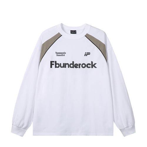 Unisex Oversize-Sweatshirt mit Raglan-Kontrasteinsätzen und großflächigem Frontprint Echoarchiv