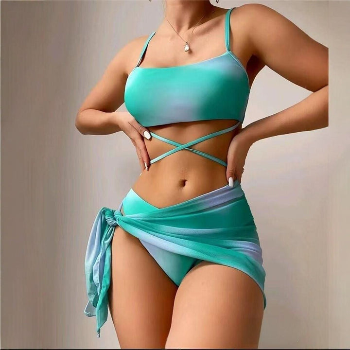 Damen Modischer Tankini mit drapierten Details Echo Archiv