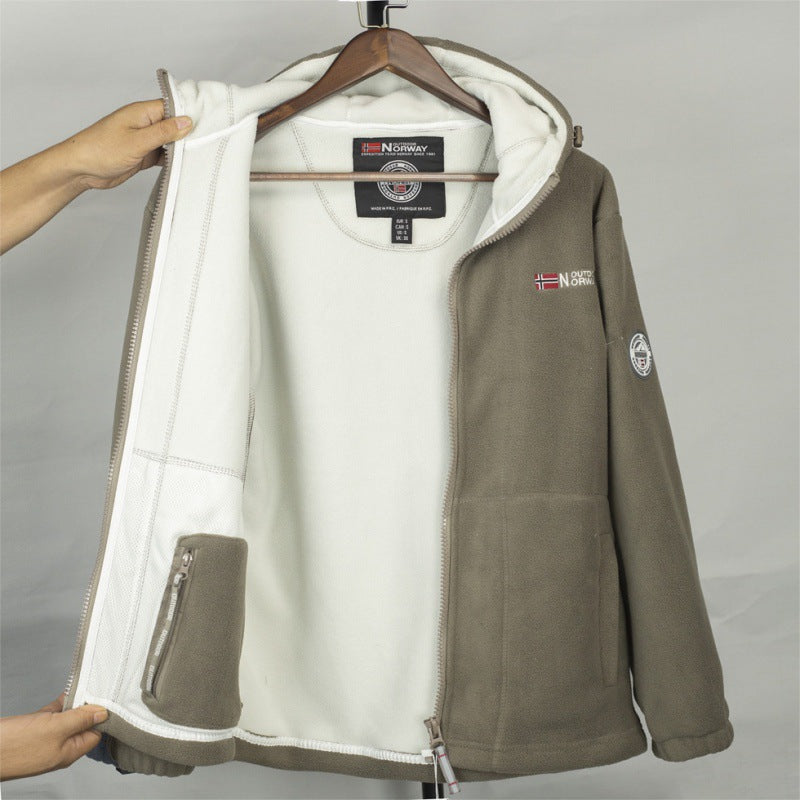 Herren Fleecejacke mit hohem Kragen und praktischen Taschen Echo Archive