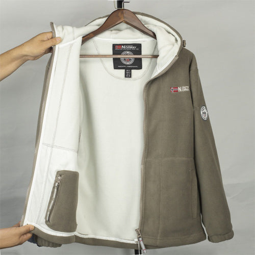 Herren Fleecejacke mit hohem Kragen und praktischen Taschen Echo Archive