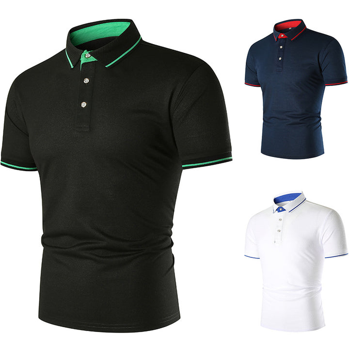 Herren Poloshirt mit kontrastierendem Kragen und atmungsaktiven Eigenschaften Echoarchiv