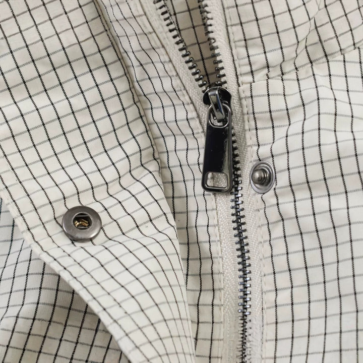 Damen Cropped Windjacke mit Stehkragen, Karo-Muster und Tunnelzug Echo Archiv