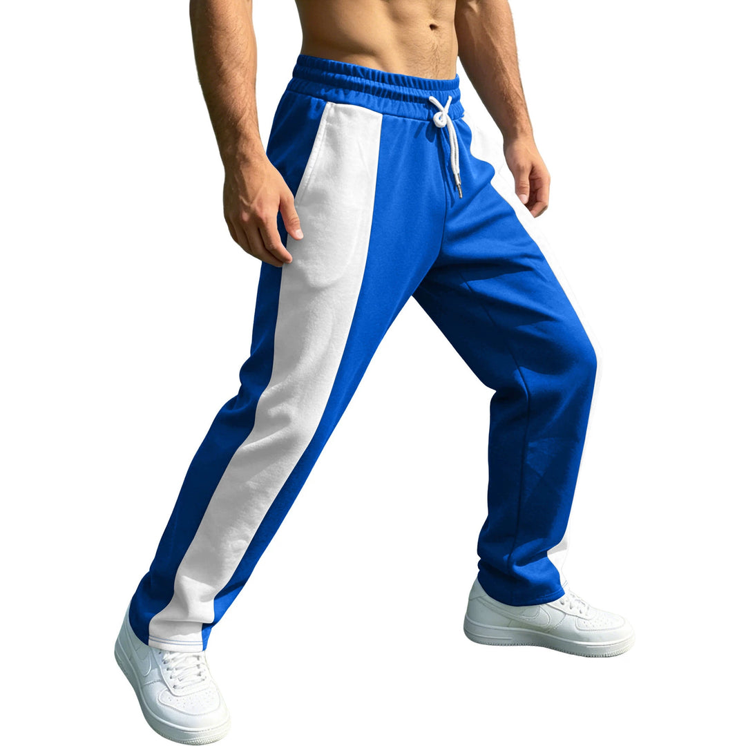 Herren nan sportliche Jogginghose mit Kontrast-Seiteneinsätzen, elastischem Bund, Kordelzug und Seitentaschen Echo Archiv