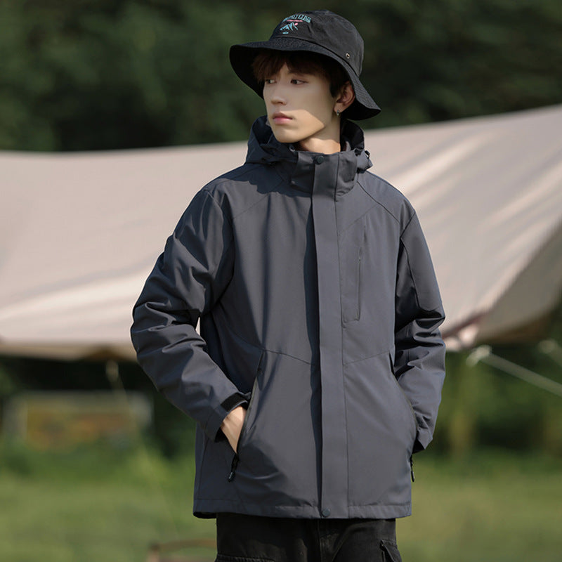 Damen Trekking-Softshell-Parka mit zweilagiger Membran, verschweißten Nähten und verstellbarer Kapuze Echoarchiv