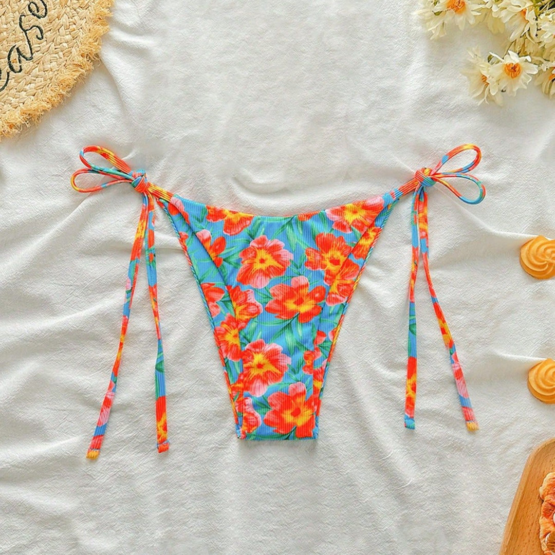 Damen Hochgeschnittener Bikini mit seitlichen Bindebändern Echo Archiv