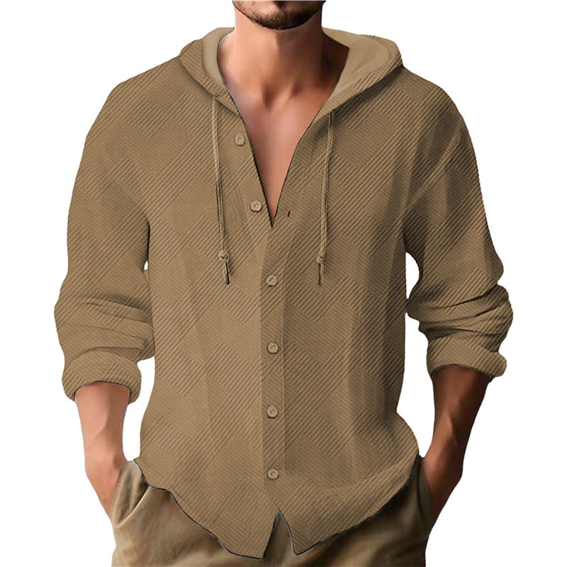 Herren Kapuzenbluse mit strukturiertem Design Echoarchiv
