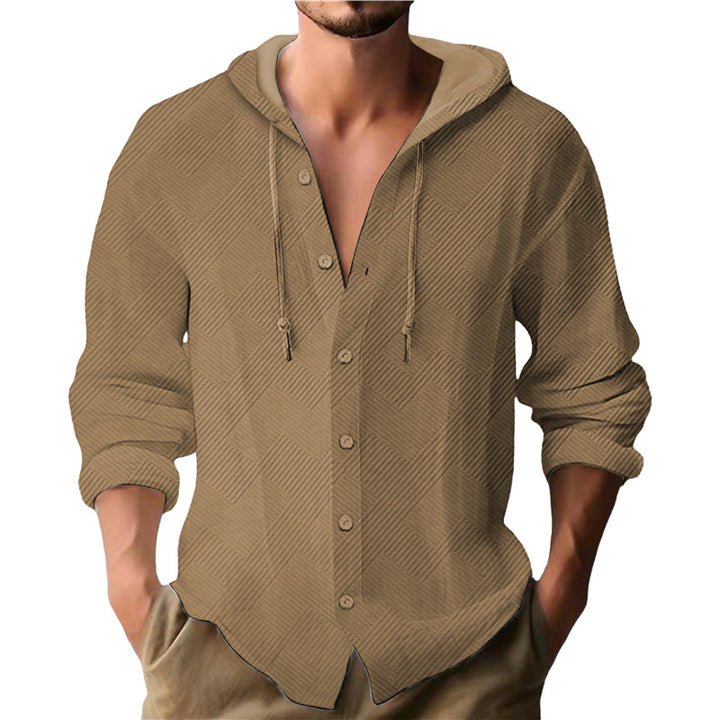 Herren Kapuzenbluse mit strukturiertem Design Echoarchiv