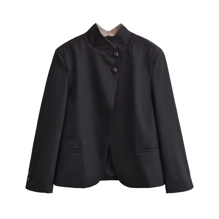 Damen Kurzblazer mit Stehkragen und asymmetrischer Knopfleiste Echo Archiv