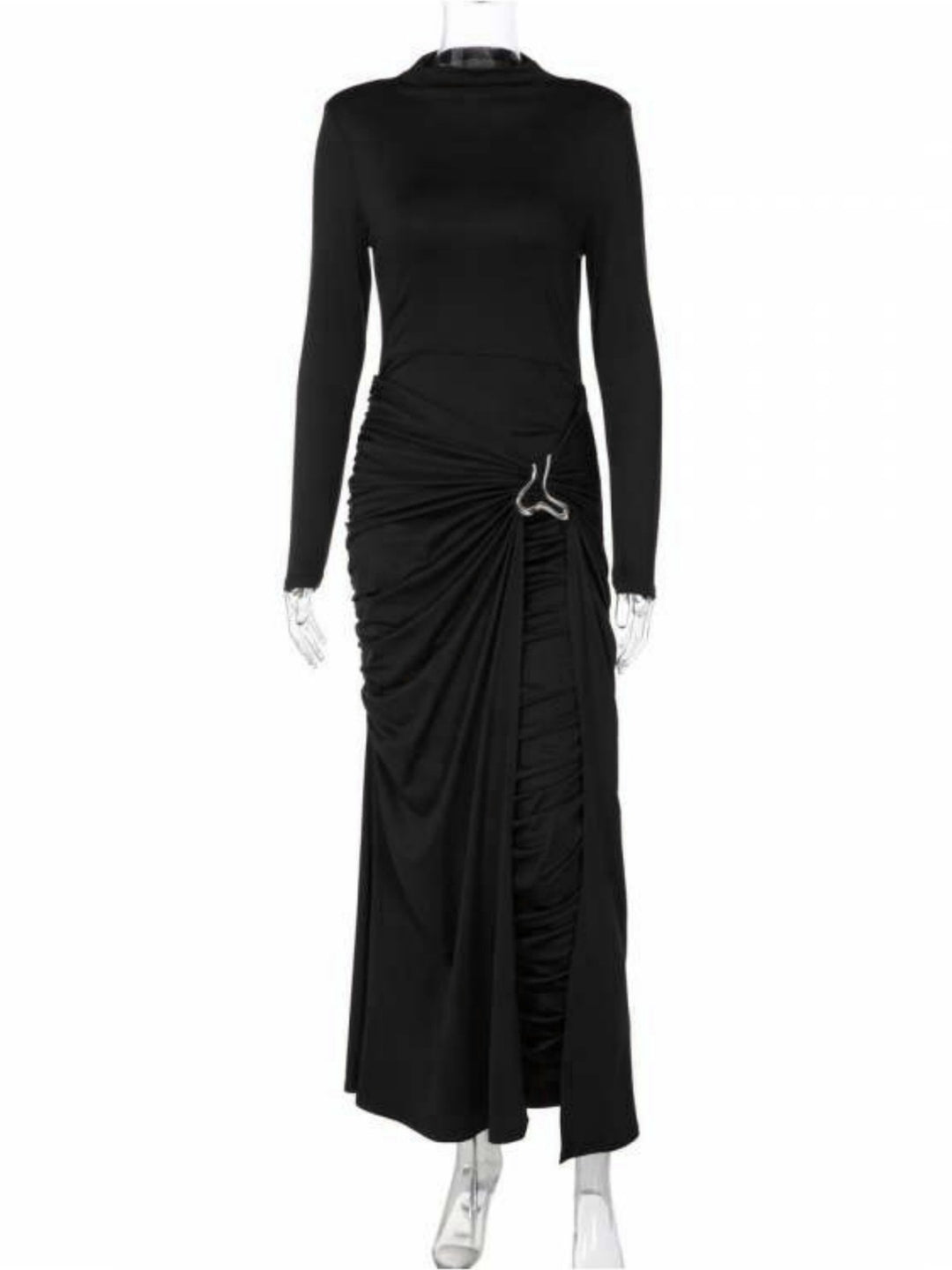 Damen Elegantes Kleid mit innovativem Design und kunstvollen Drapierungen Echo Archiv