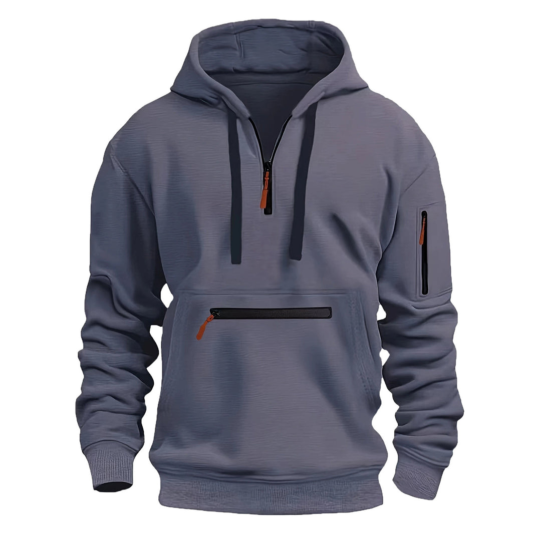 Herren praktischer Zip-Hoodie mit reflektierenden Details und verschiedenen Taschen Echoarchiv