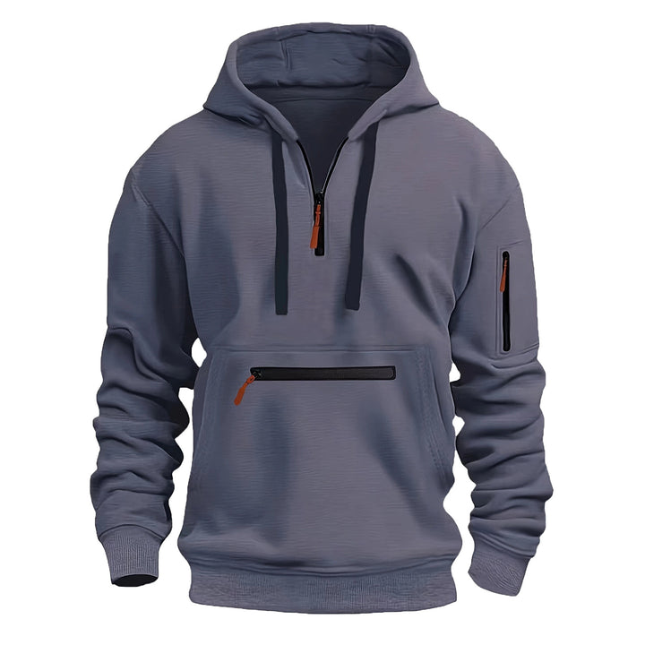 Herren praktischer Zip-Hoodie mit reflektierenden Details und verschiedenen Taschen Echoarchiv