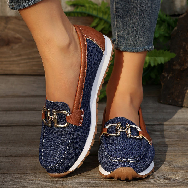 Damen Angesagte Plateau‑Loafer mit Gold‑Horsebit und gepolstertem Komfortfußbett – Lioré