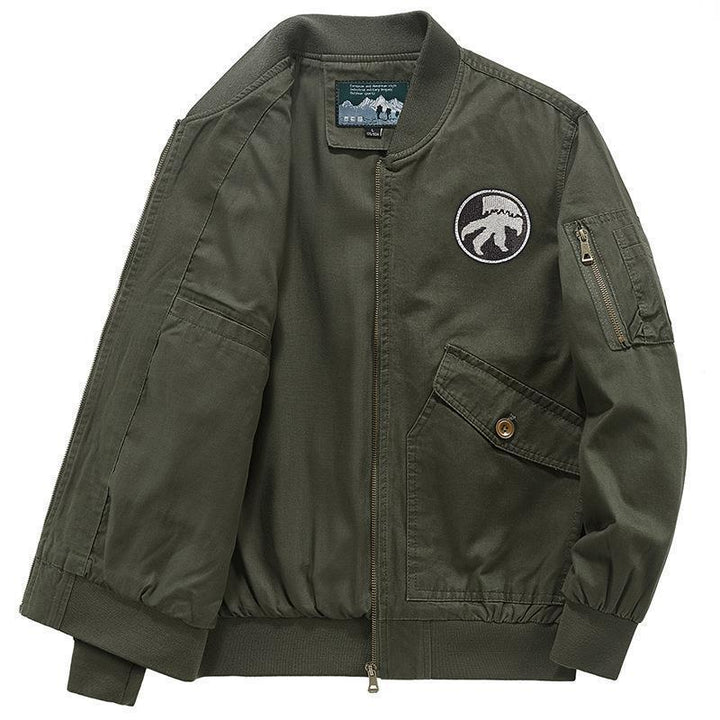 Herren Leichte Flight-Bomberjacke im Utility-Canvas mit Ärmeltasche und aufgesetzten Klappentaschen Echoarchiv