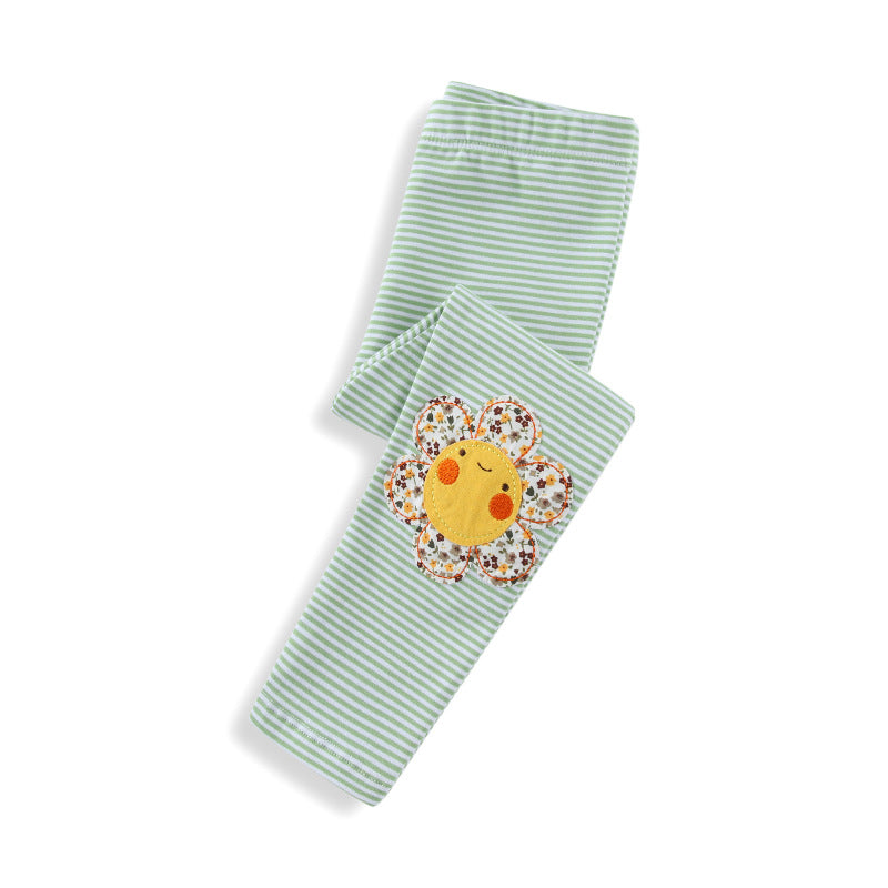 Mädchen Leggings mit fröhlichem Bienen- und Blumenmotiv Echo Archiv