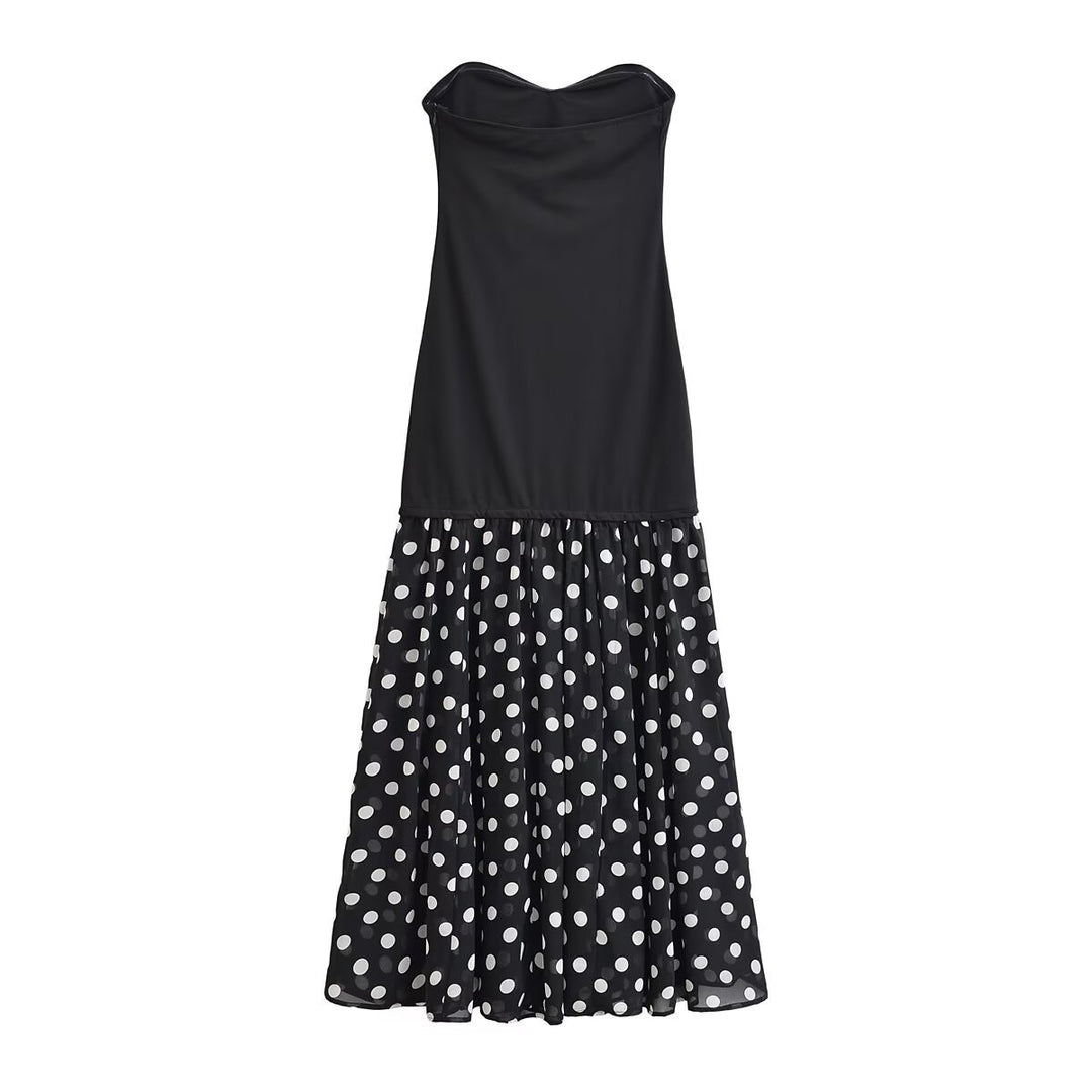 Damen Maxikleid mit schwingendem Rock und herzförmigem Ausschnitt Echo Archiv