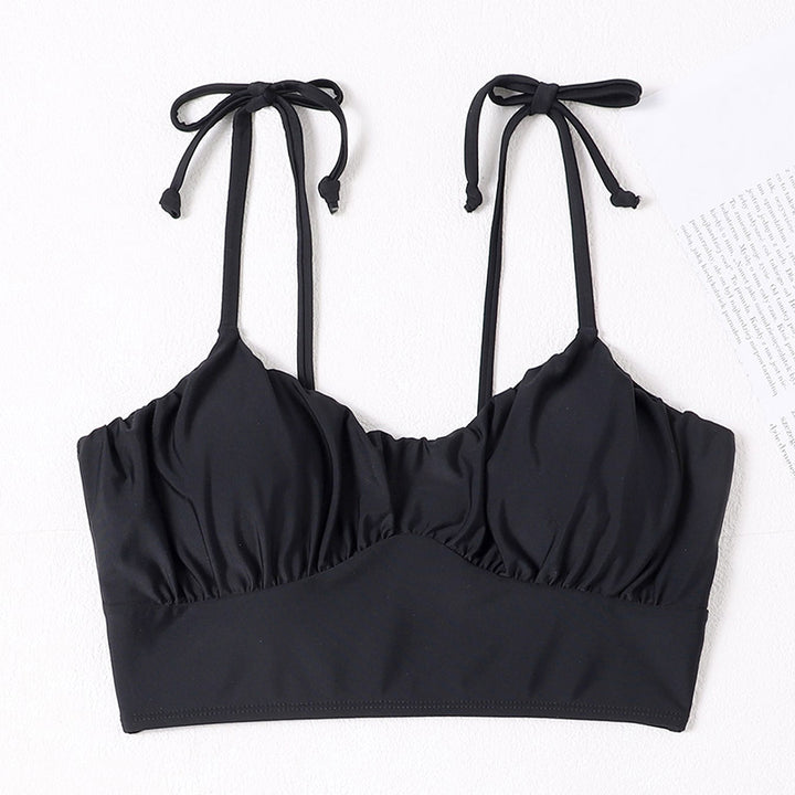 Damen Bikini-Top mit gerafftem Design und schmalen Trägern Echo Archiv