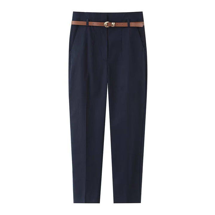 Damen elegante Chinohose mit praktischen Taschen und modischem Gürtel Echo Archiv
