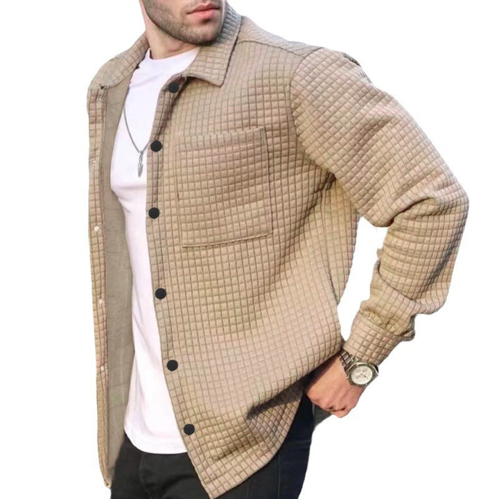 Herren Strickjacke mit strukturierter Oberfläche und praktischen Taschen Echoarchiv