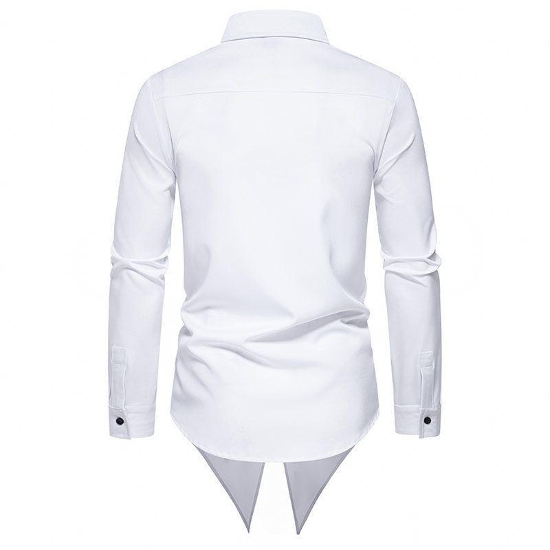 Herren Langarmhemd mit extravagantem Design und stilvollem Kragen Echoarchiv