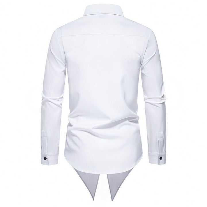 Herren Langarmhemd mit extravagantem Design und stilvollem Kragen Echoarchiv