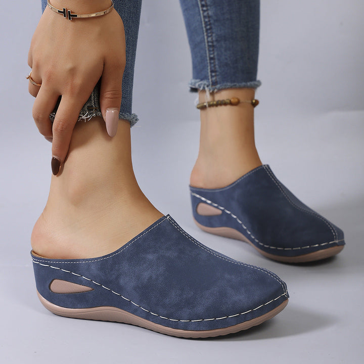 Damen Bequeme Clogs aus hochwertigem Leder mit ergonomischem Fußbett – Lioré