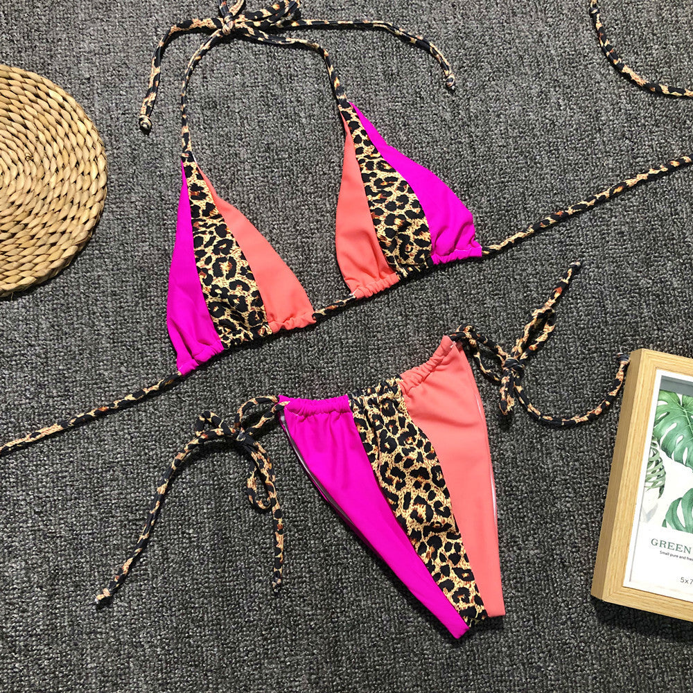 Damen modischer Triangel-Bikini mit einzigartigem Mustermix Echo Archiv