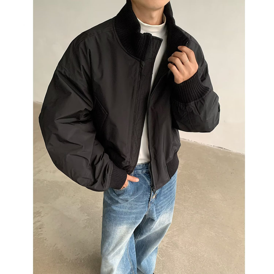 Herren stylische Bomberjacke mit elastischen Bündchen und weichem Innenfutter Echoarchiv