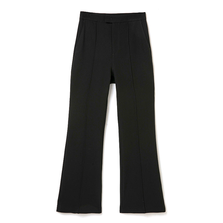 Damen High-Waist-Hose mit weitem Schlag und Bügelfalte Echoarchiv