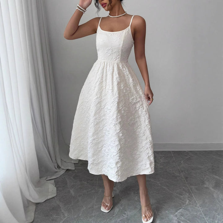 Damen Midikleid mit zarter Blumenstickerei Echo Archiv