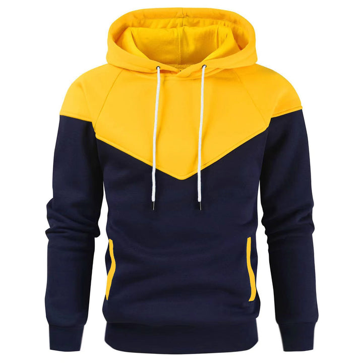 Herren sportlicher Kapuzenpullover mit modischem Farbblockdesign und praktischen Taschen Echoarchiv
