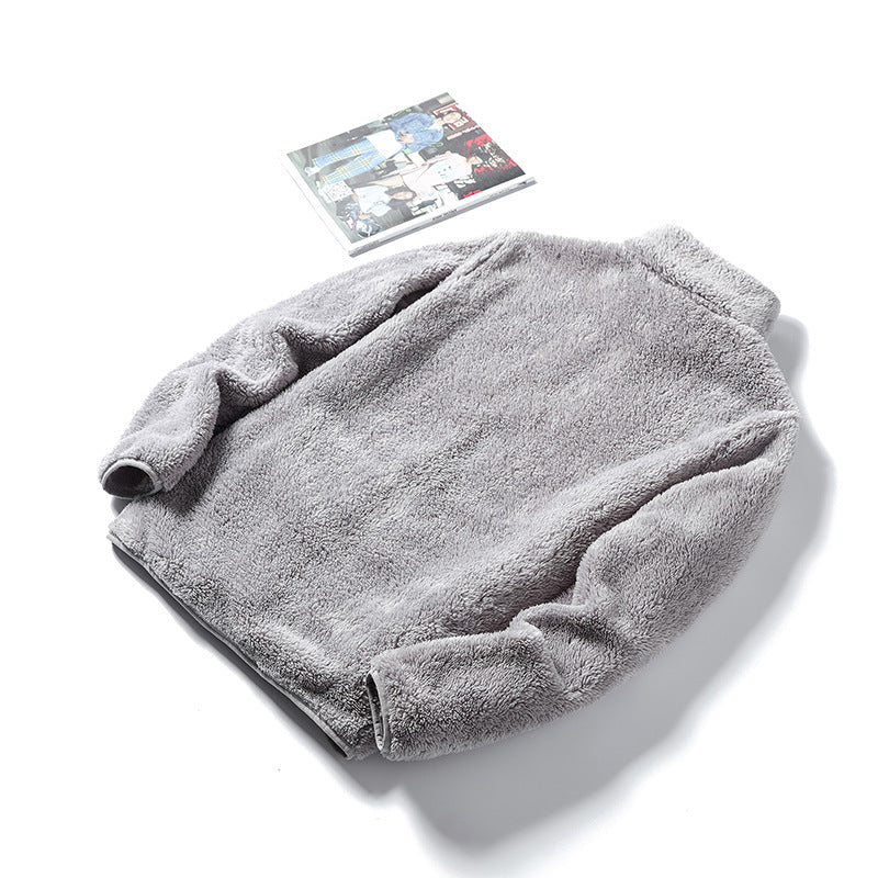 Damen Kuschelige Teddy-Fleecejacke mit Stehkragen und verdecktem Reißverschluss – Célinea