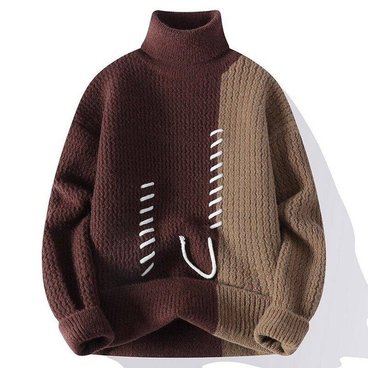 Unisex nan strukturierter Oversize-Strickpullover mit Zopfmuster und dekorativer Steppnaht Echo Archiv